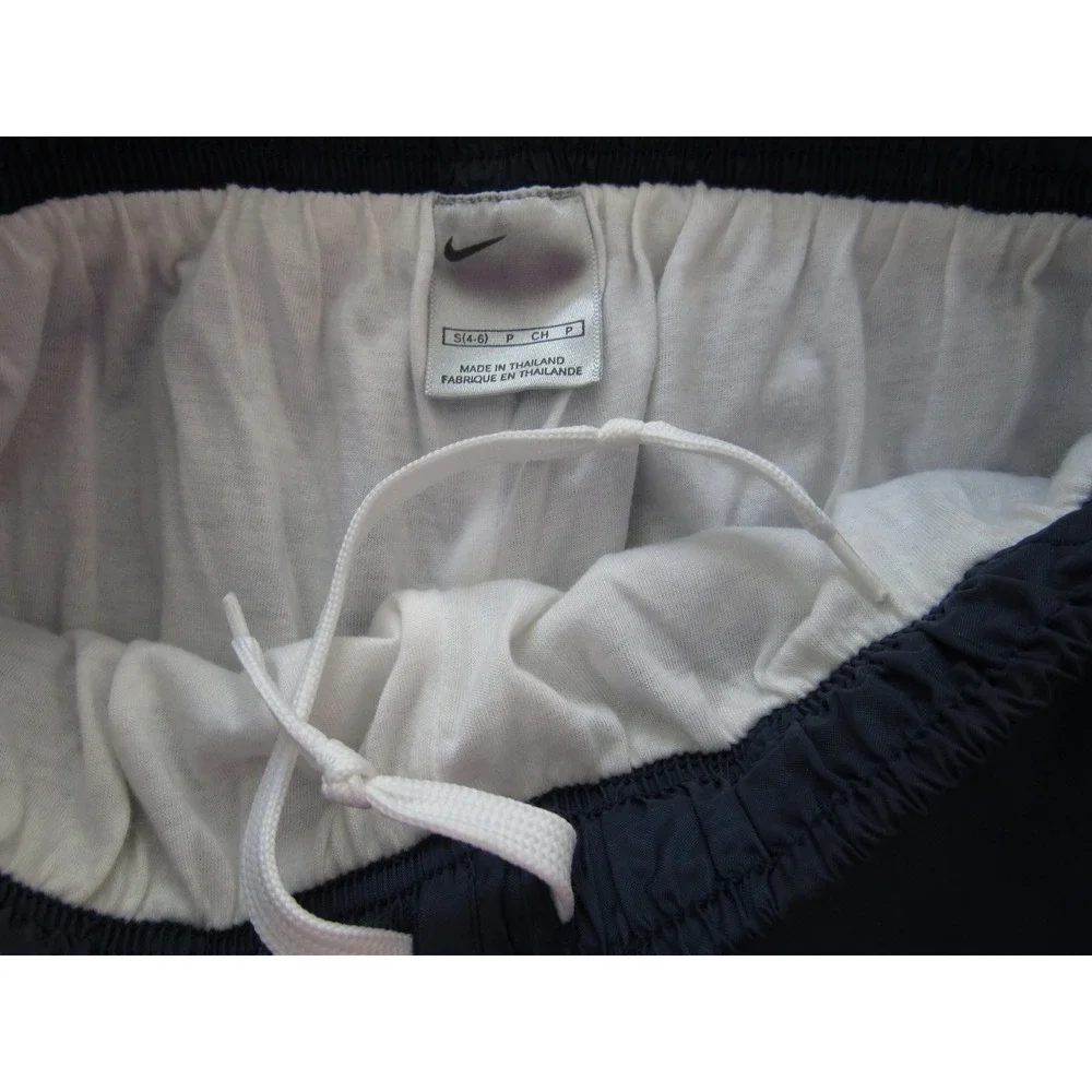 Vintage Nike Track Pants Women's Small Nylon‎ Lined Navy Zip Ankles Joggers